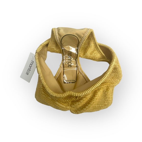 new Montce ☀︎︎ Tamarindo Ruched Scrunch Butt Bikini Bottom ☀︎︎ Goldie ☀︎︎ Small - Picture 10 of 16